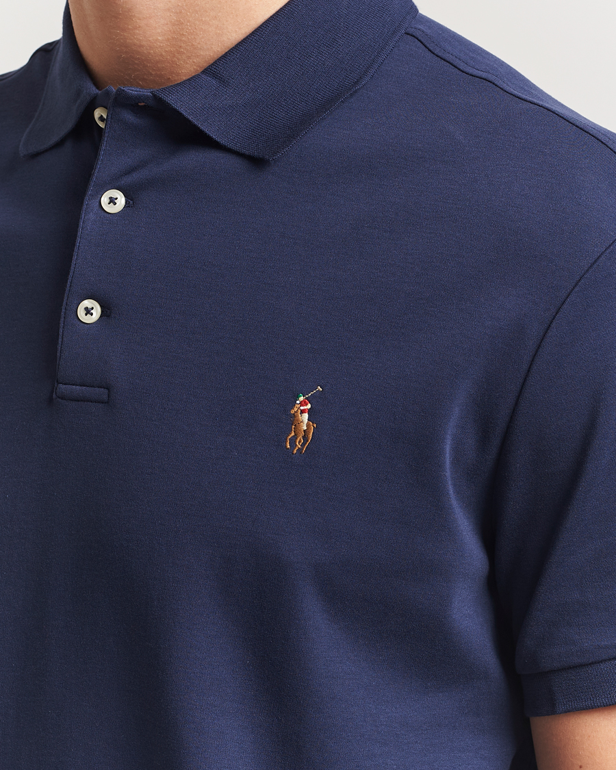 Homme | Polos | Polo Ralph Lauren | Custom Slim Fit Cotton Polo Refined Navy