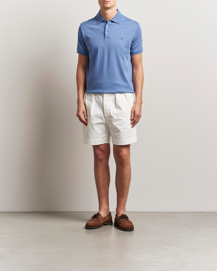 Homme | Polos | Polo Ralph Lauren | Custom Slim Fit Cotton Polo Faded Royal