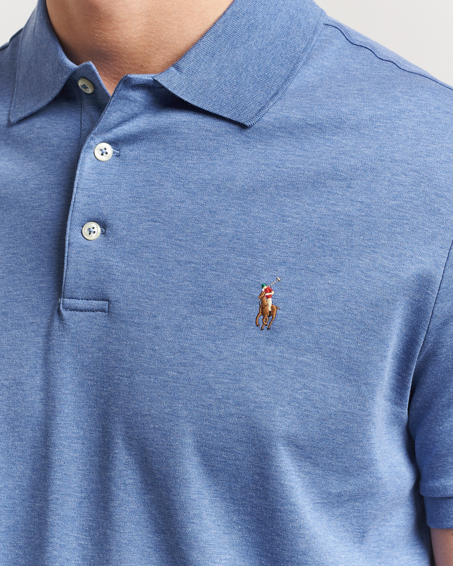 Homme | Polos | Polo Ralph Lauren | Custom Slim Fit Cotton Polo Faded Royal
