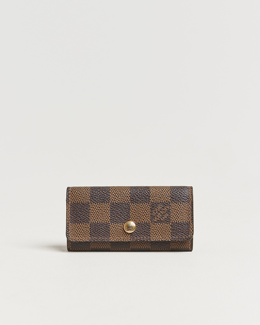 Homme | Louis Vuitton Pre-Owned Key Holder Damier Ebene  | Louis Vuitton Pre-Owned | Key Holder Damier Ebene 