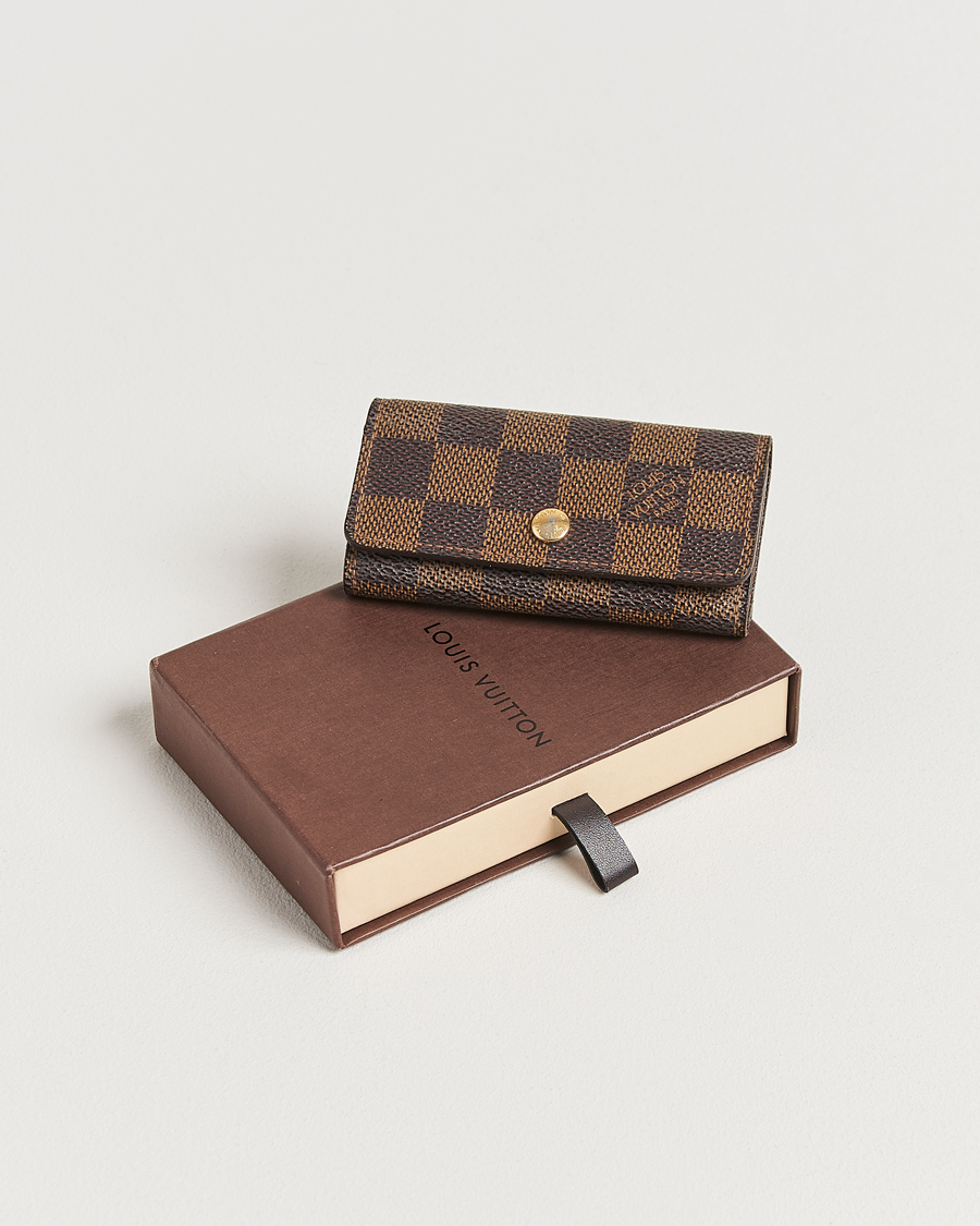 Homme | Louis Vuitton Pre-Owned Key Holder Damier Ebene  | Louis Vuitton Pre-Owned | Key Holder Damier Ebene 