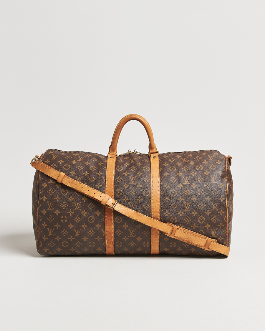 Homme | Louis Vuitton Pre-Owned Keepall Bandoulière 55 Monogram | Louis Vuitton Pre-Owned | Keepall Bandoulière 55 Monogram