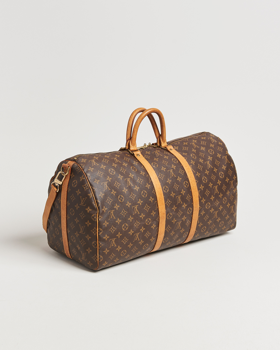 Homme | Louis Vuitton Pre-Owned Keepall Bandoulière 55 Monogram | Louis Vuitton Pre-Owned | Keepall Bandoulière 55 Monogram