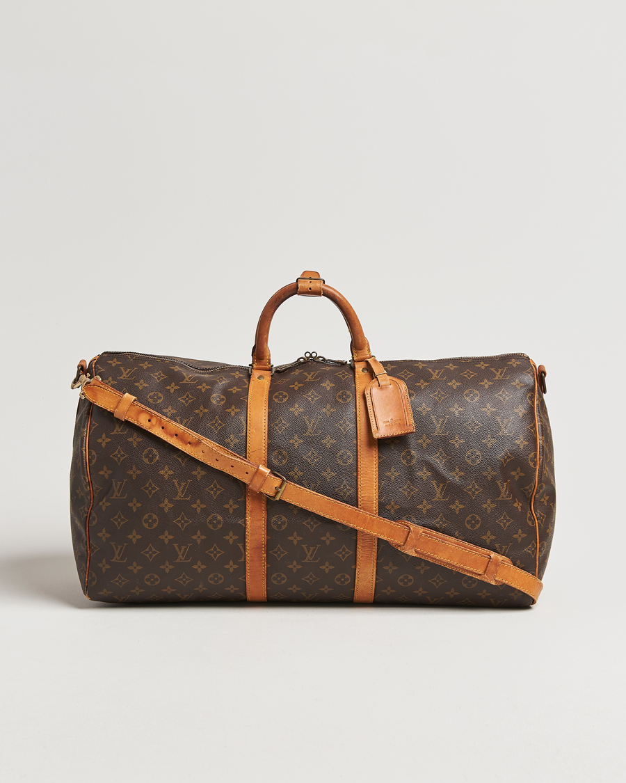 Homme | Louis Vuitton Pre-Owned Keepall Bandoulière 55 Monogram | Louis Vuitton Pre-Owned | Keepall Bandoulière 55 Monogram