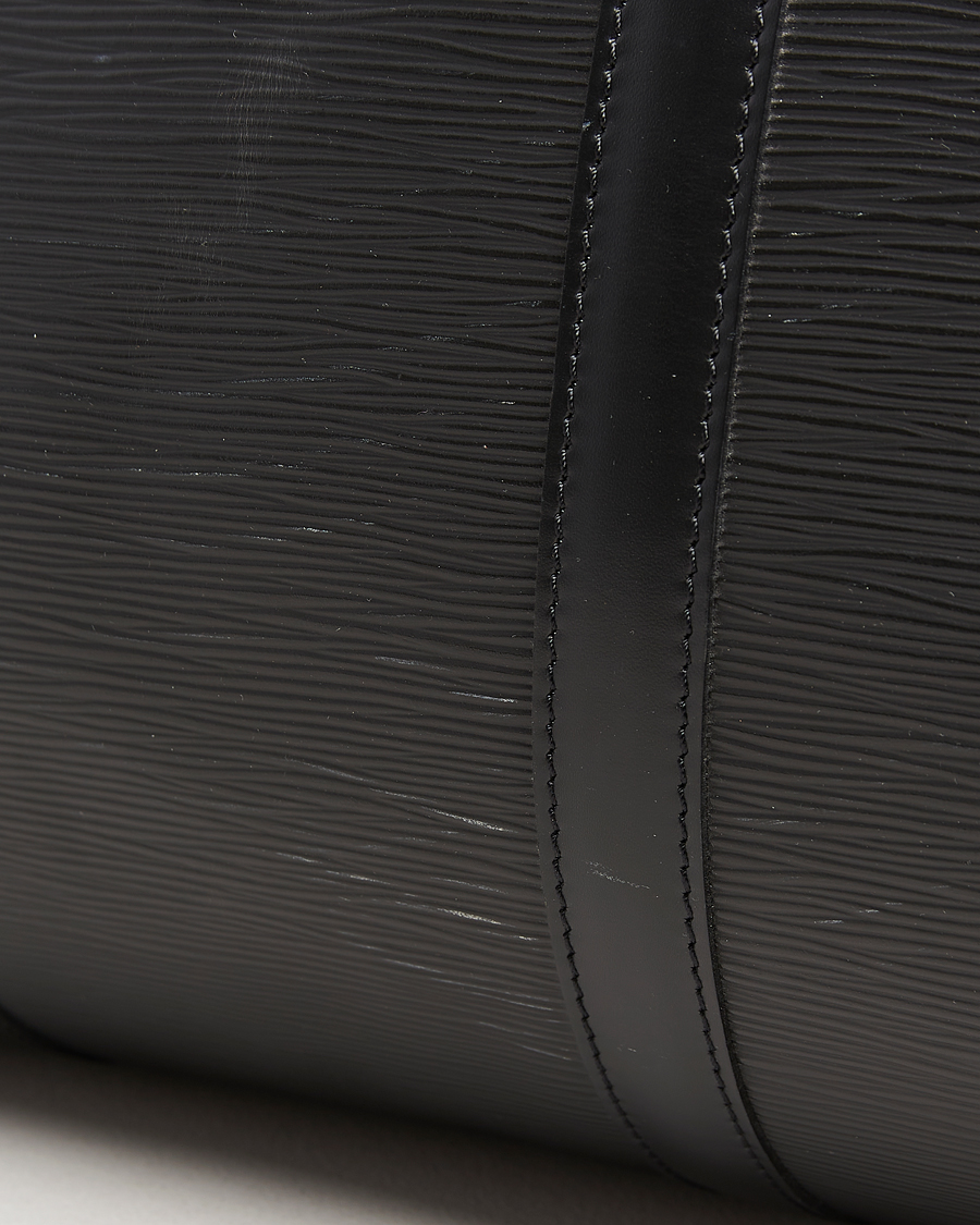 Homme | Louis Vuitton Pre-Owned Keepall 55 Epi Leather Bag Black | Louis Vuitton Pre-Owned | Keepall 55 Epi Leather Bag Black