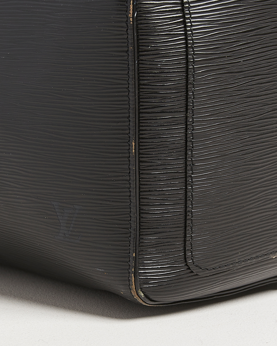 Homme | Louis Vuitton Pre-Owned Keepall 55 Epi Leather Bag Black | Louis Vuitton Pre-Owned | Keepall 55 Epi Leather Bag Black