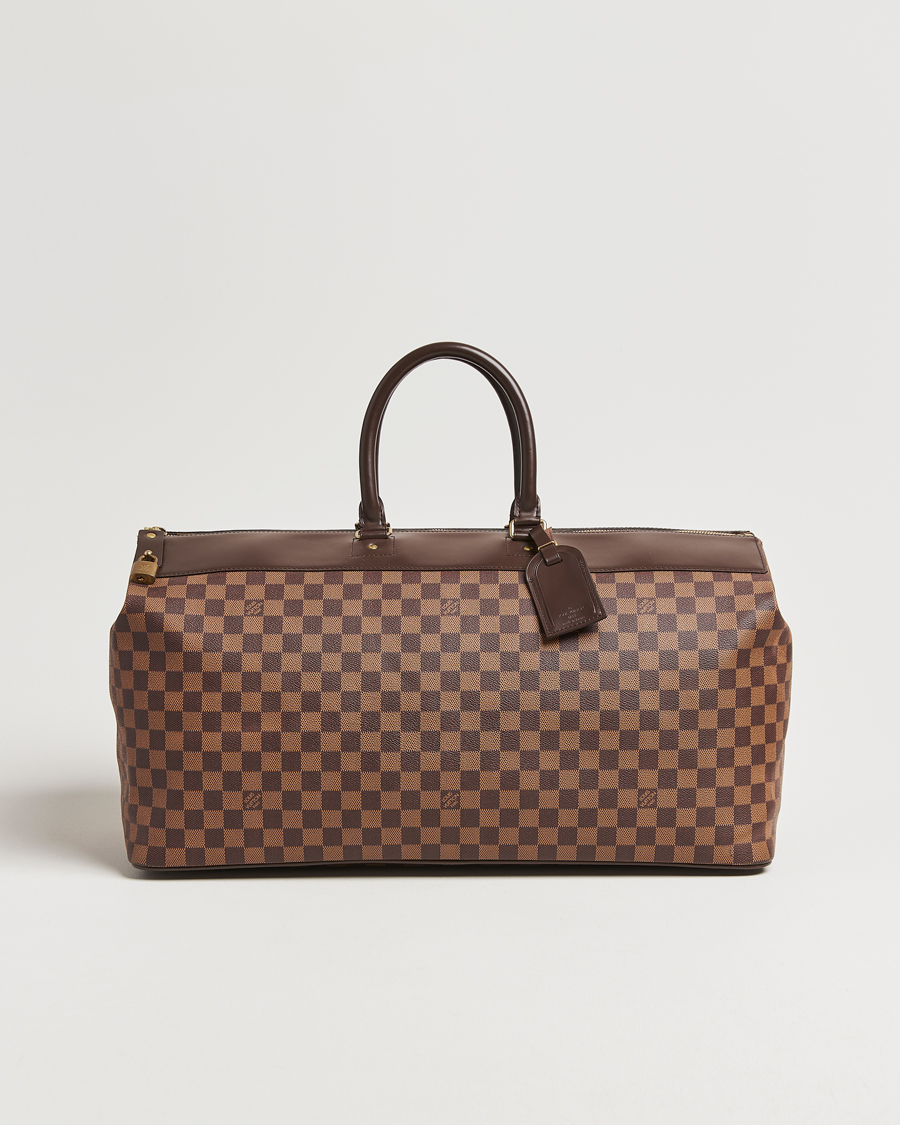 Homme | Louis Vuitton Pre-Owned Greenwich GM Travel Bag Damier Ebene | Louis Vuitton Pre-Owned | Greenwich GM Travel Bag Damier Ebene