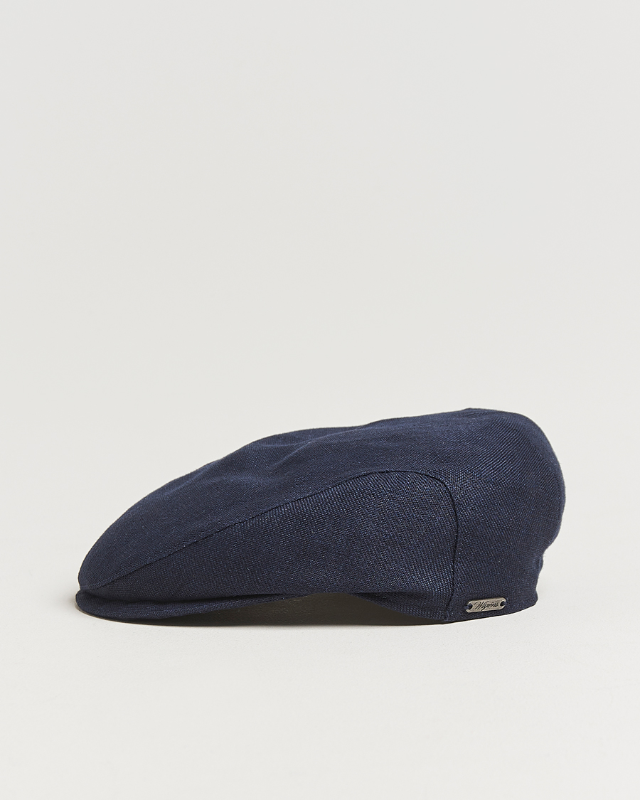Homme | Bobs Et Casquettes | Wigéns | Ivy Slim Hopsack Linen Cap Navy