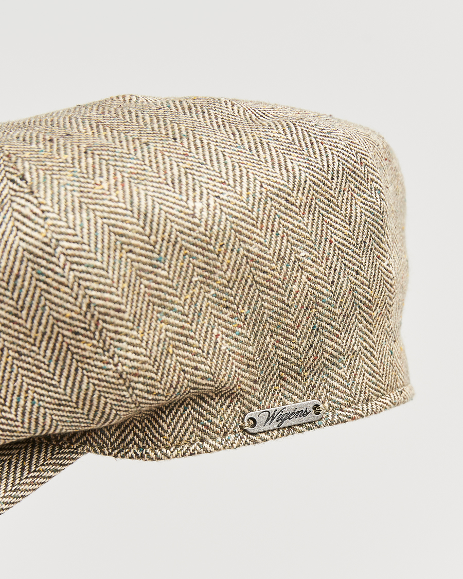 Homme | Wigéns Newsboy Retro Herringbone Cap Dark Olive | Wigéns | Newsboy Retro Herringbone Cap Dark Olive