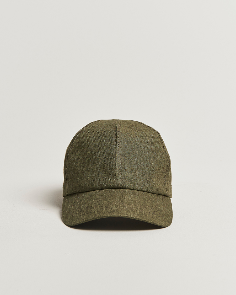 Homme | Bobs Et Casquettes | Wigéns | Baseball Linen Cap Olive