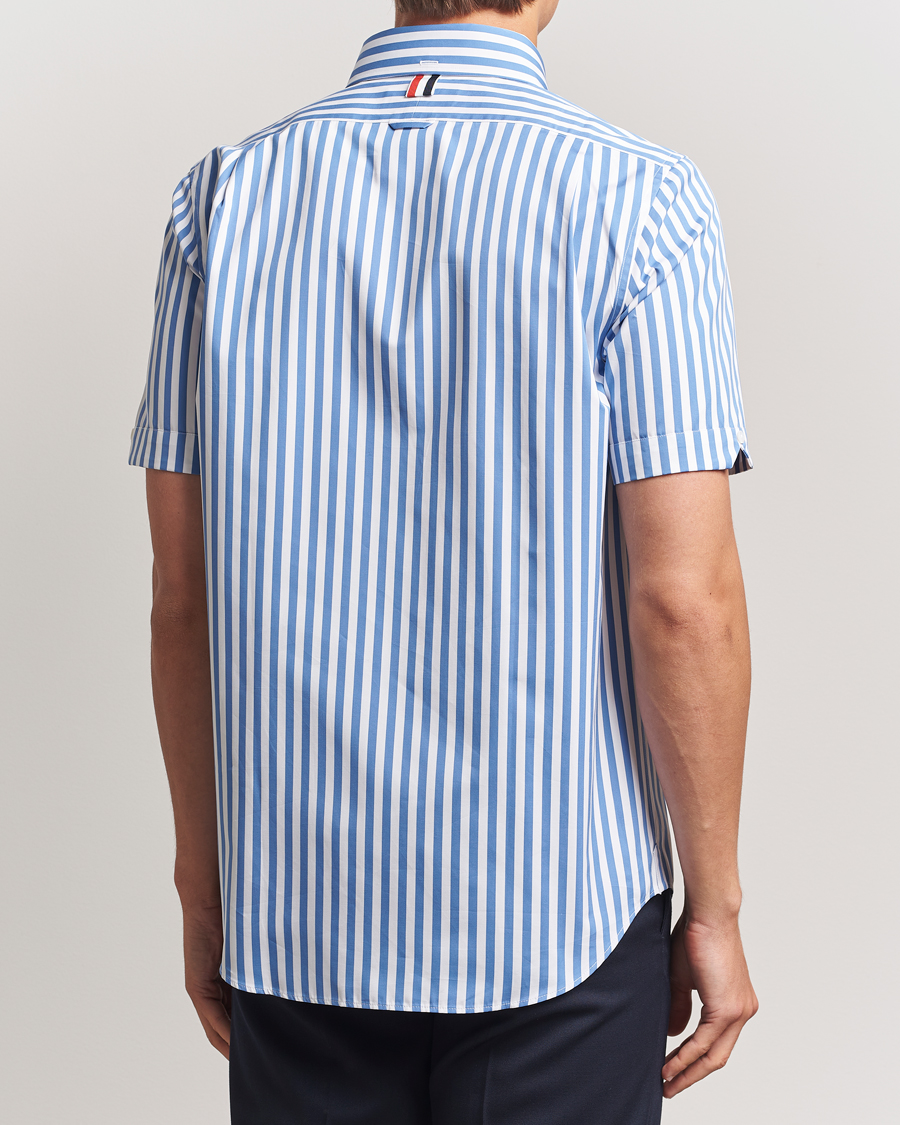 Homme | Chemises | Thom Browne | Short Sleeve Button Down Shirt Medium Blue