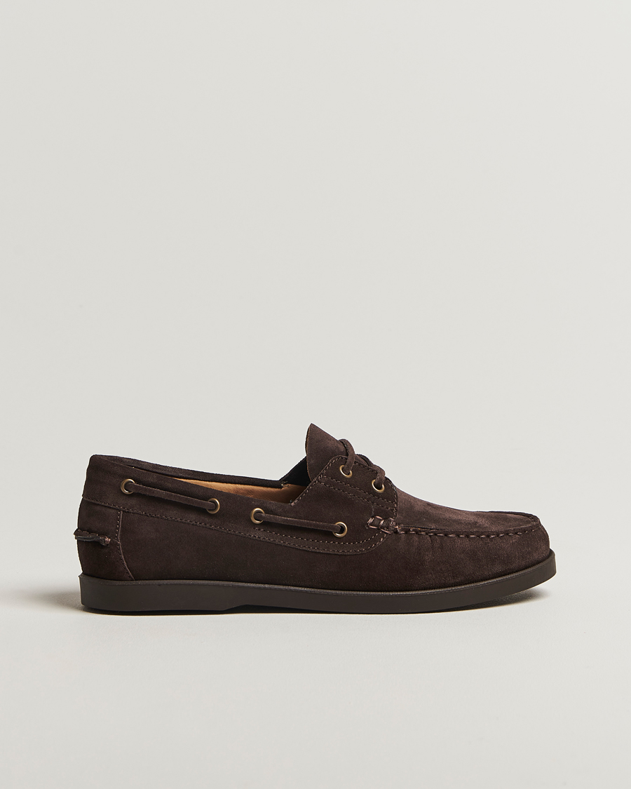Homme | Oscar Jacobson Deck Shoe Suede Chocolate Brown | Oscar Jacobson | Deck Shoe Suede Chocolate Brown