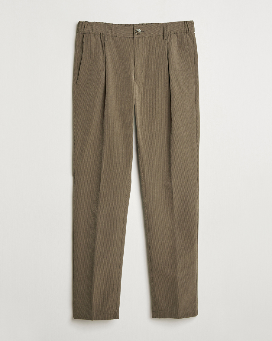 Homme | Pantalons | Herno | Seersucker Drawstring Pants Verde Green