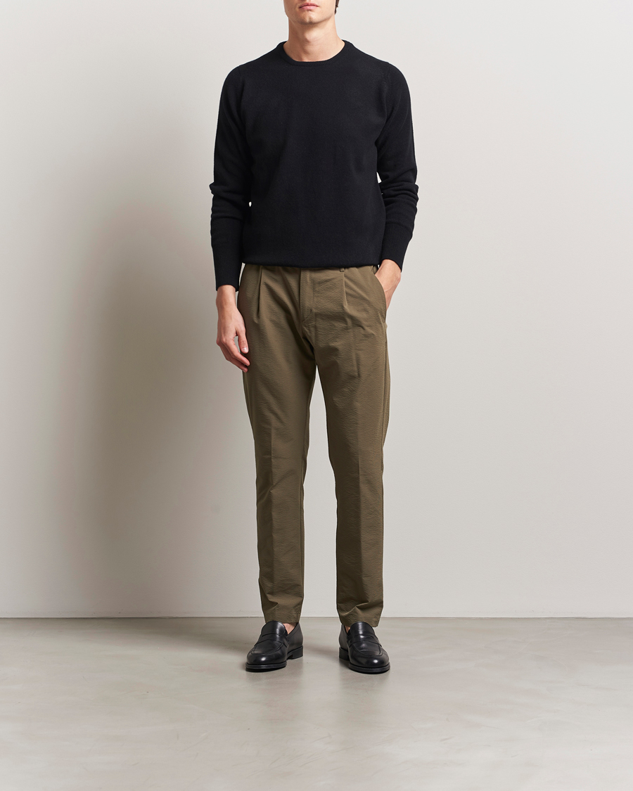 Homme | Pantalons | Herno | Seersucker Drawstring Pants Verde Green