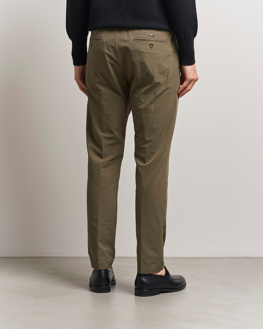 Homme | Pantalons | Herno | Seersucker Drawstring Pants Verde Green