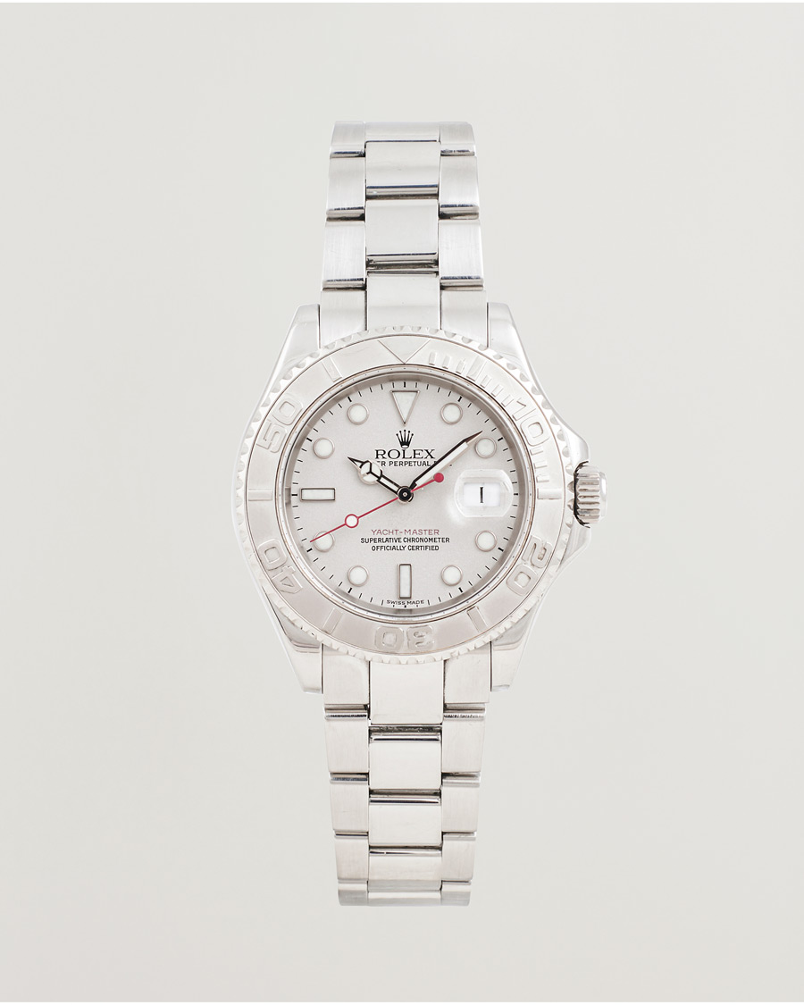 Homme | Rolex Pre-Owned Yacht Master Oyster Perpetual Steel Platinum | Rolex Pre-Owned | Yacht Master Oyster Perpetual Steel Platinum