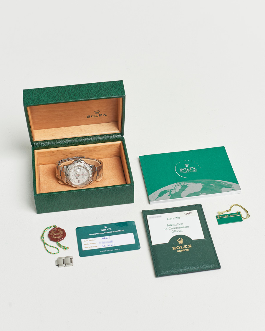 Homme | Rolex Pre-Owned Yacht Master Oyster Perpetual Steel Platinum | Rolex Pre-Owned | Yacht Master Oyster Perpetual Steel Platinum