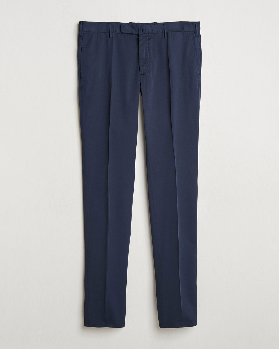 Homme | Pantalons | Incotex | Slim Fit Garment Dyed Cotton Chinos Navy