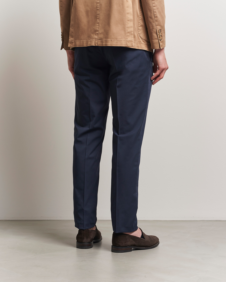 Homme | Pantalons | Incotex | Slim Fit Garment Dyed Cotton Chinos Navy