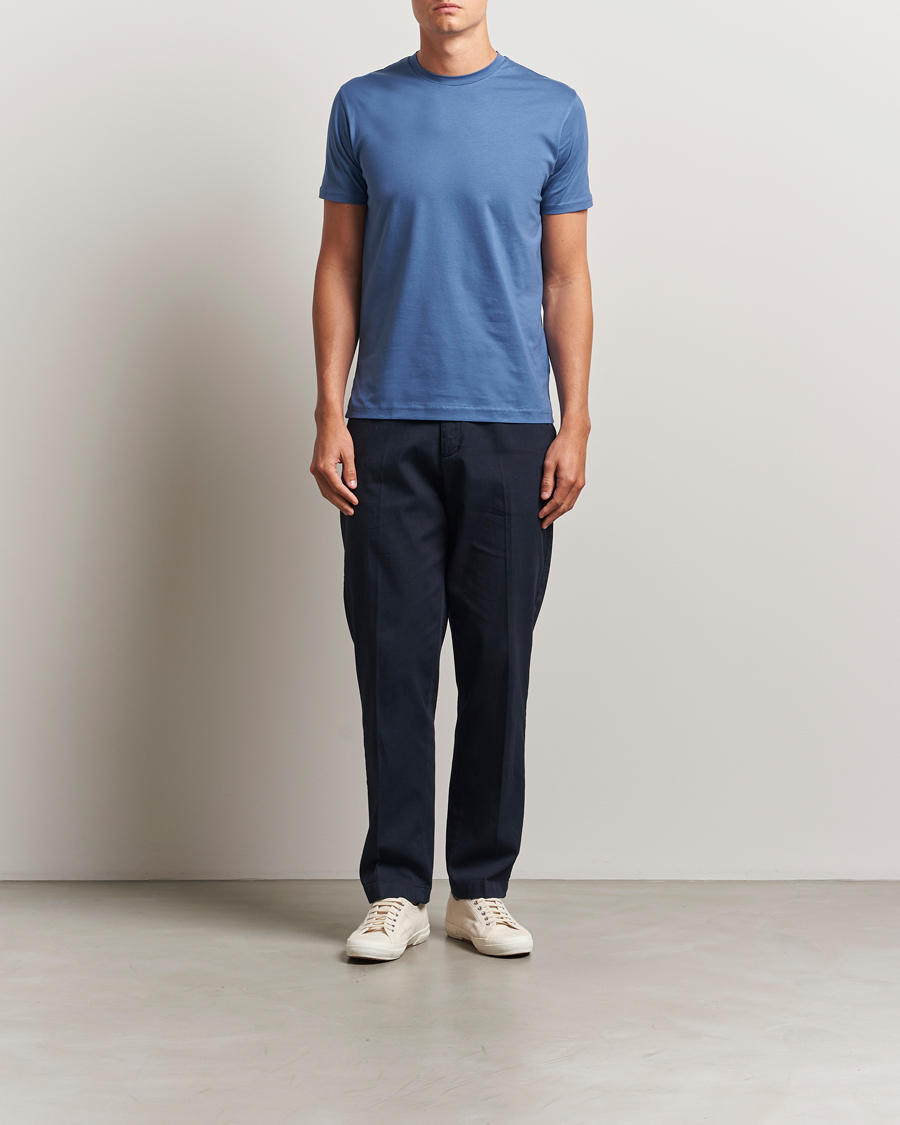 Homme | T-shirts | Sunspel | Riviera Midweight T-Shirt Soft Denim