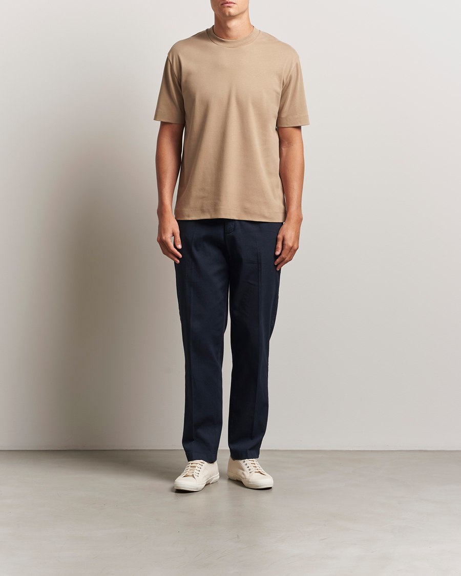 Homme | T-shirts | Sunspel | Heavy Weight Supima Cotton T-Shirt Dune
