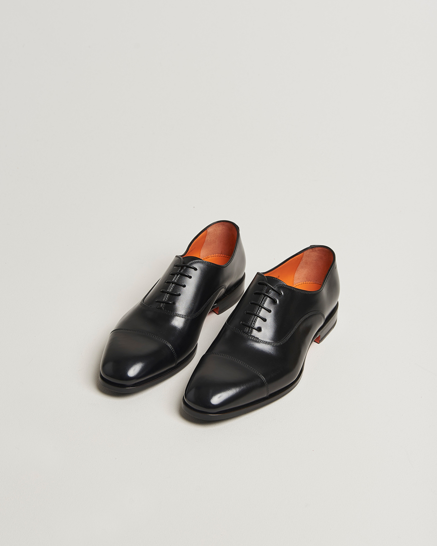 Homme | Chaussures Oxford | Santoni | Adrian Oxford Black Calf