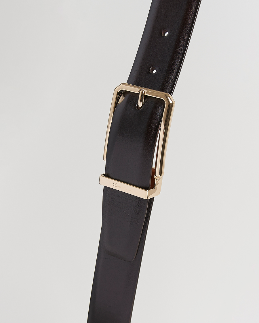 Homme | Ceintures | Santoni | Classic Leather Belt Dark Brown Calf