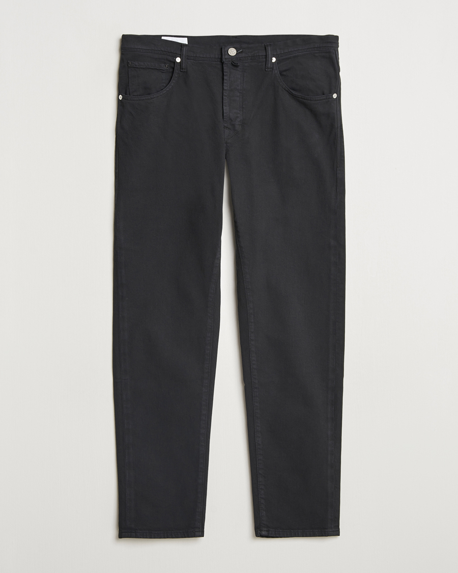 Homme | Pantalons | Incotex | 5-Pocket Cotton Stretch Pants Black