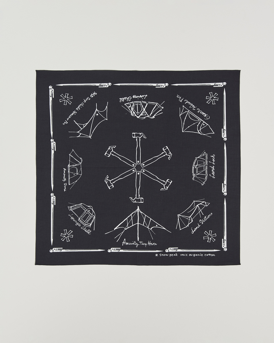 Homme | Snow Peak OG Cotton Noaspbi Bandana Black | Snow Peak | OG Cotton Noaspbi Bandana Black