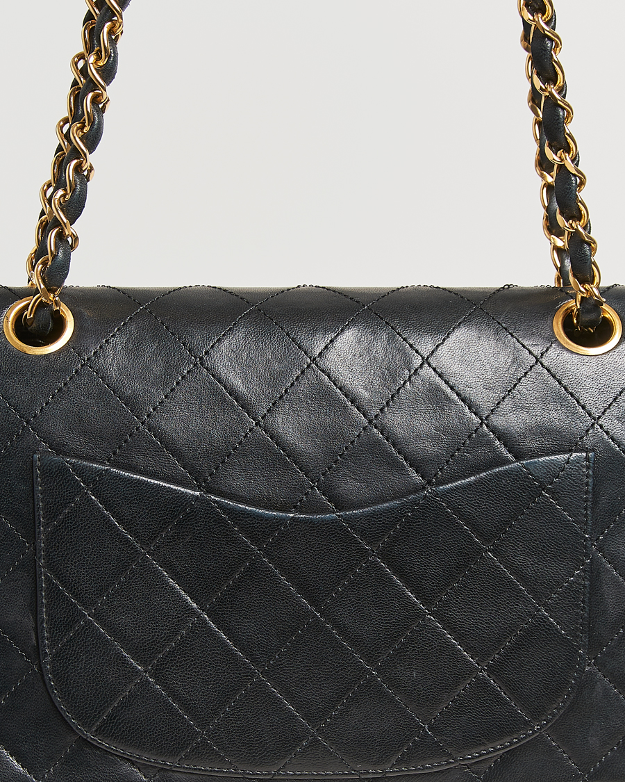 Homme | Chanel Pre-Owned Classic Double Flap Small Lambskin Black | Chanel Pre-Owned | Classic Double Flap Small Lambskin Black