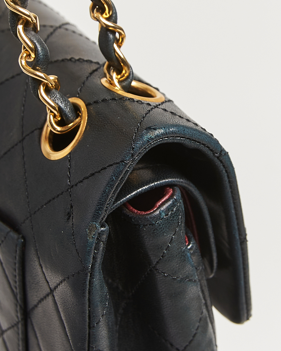 Homme | Chanel Pre-Owned Classic Double Flap Small Lambskin Black | Chanel Pre-Owned | Classic Double Flap Small Lambskin Black