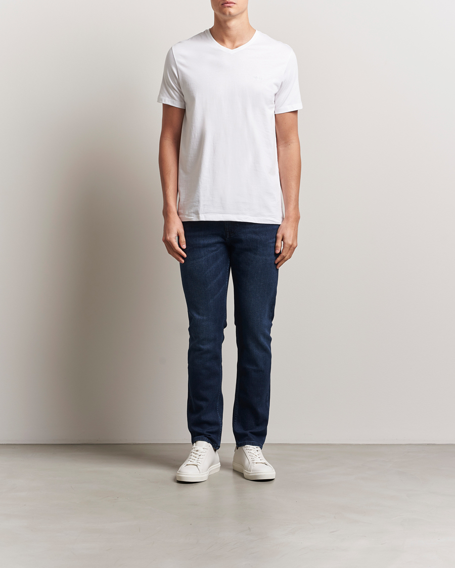 Homme | T-shirts | BOSS BLACK | 2-Pack Relaxed Fit V-Neck T-Shirt White