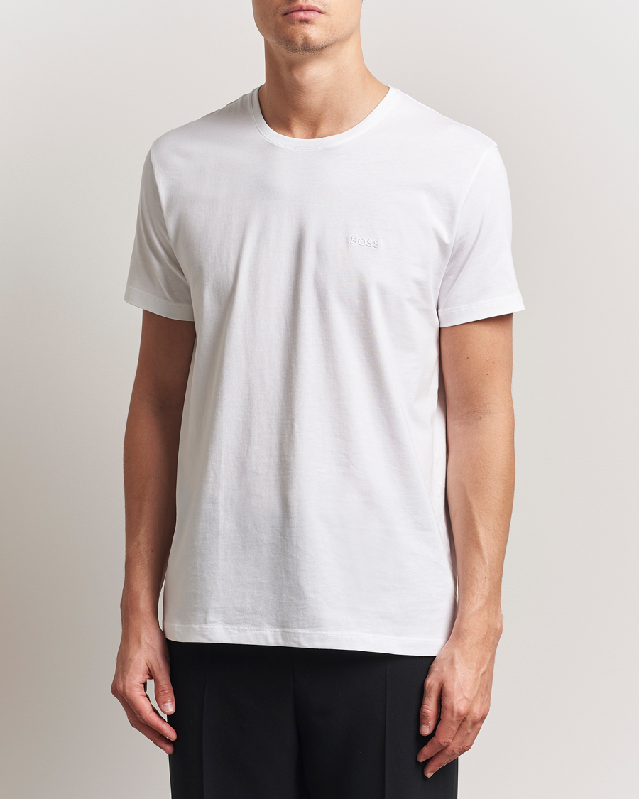 Homme | T-shirts | BOSS BLACK | 2-Pack Relaxed Fit Crew Neck T-Shirt White