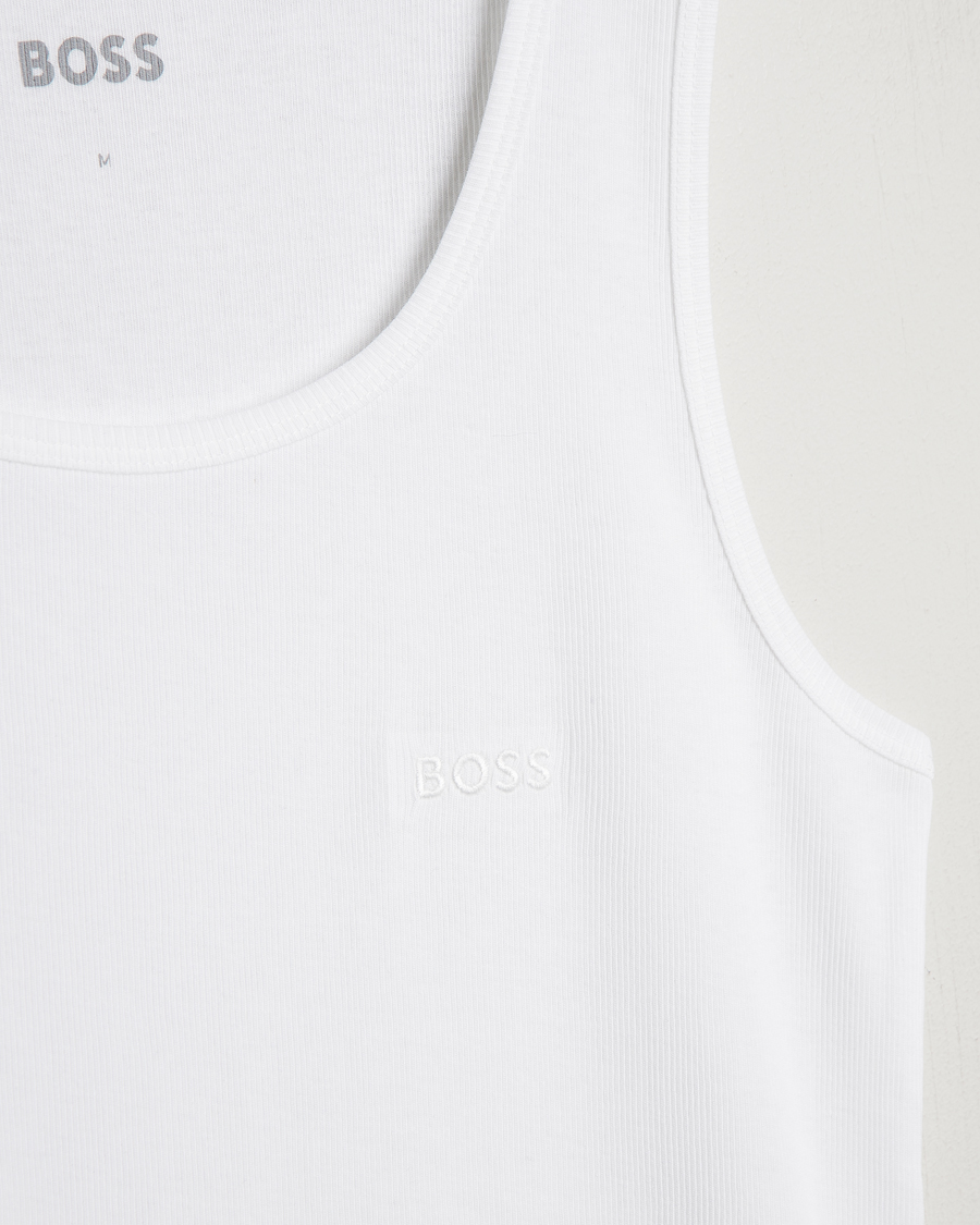 Homme | T-shirts | BOSS BLACK | 3-Pack Ribbed Tank Top White