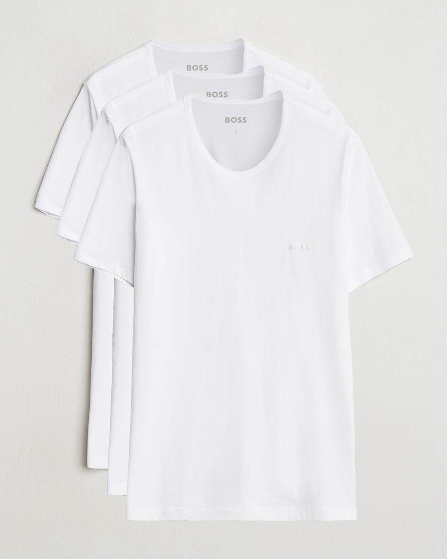 Homme | T-shirts | BOSS BLACK | 3-Pack Crew Neck T-Shirt White