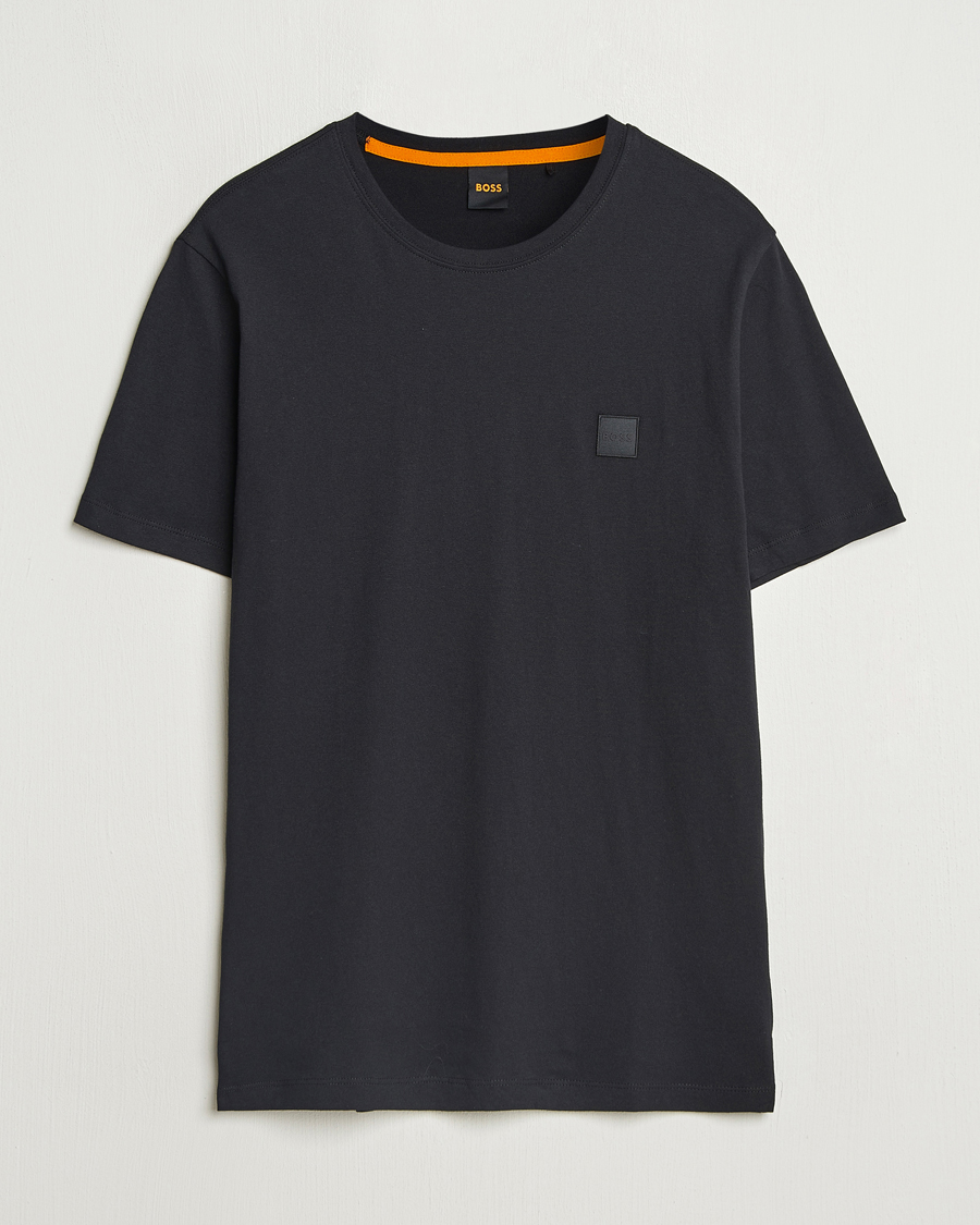 Homme | T-shirts | BOSS ORANGE | Tales Logo Crew Neck T-Shirt Black
