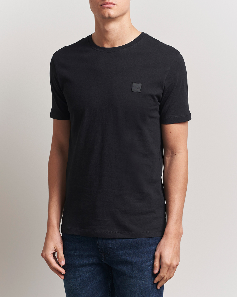 Homme | T-shirts | BOSS ORANGE | Tales Logo Crew Neck T-Shirt Black