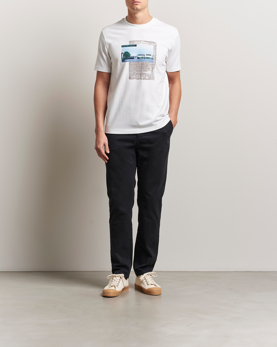 Homme | Pantalons | BOSS ORANGE | Tapered Fit Cotton Chinos Black