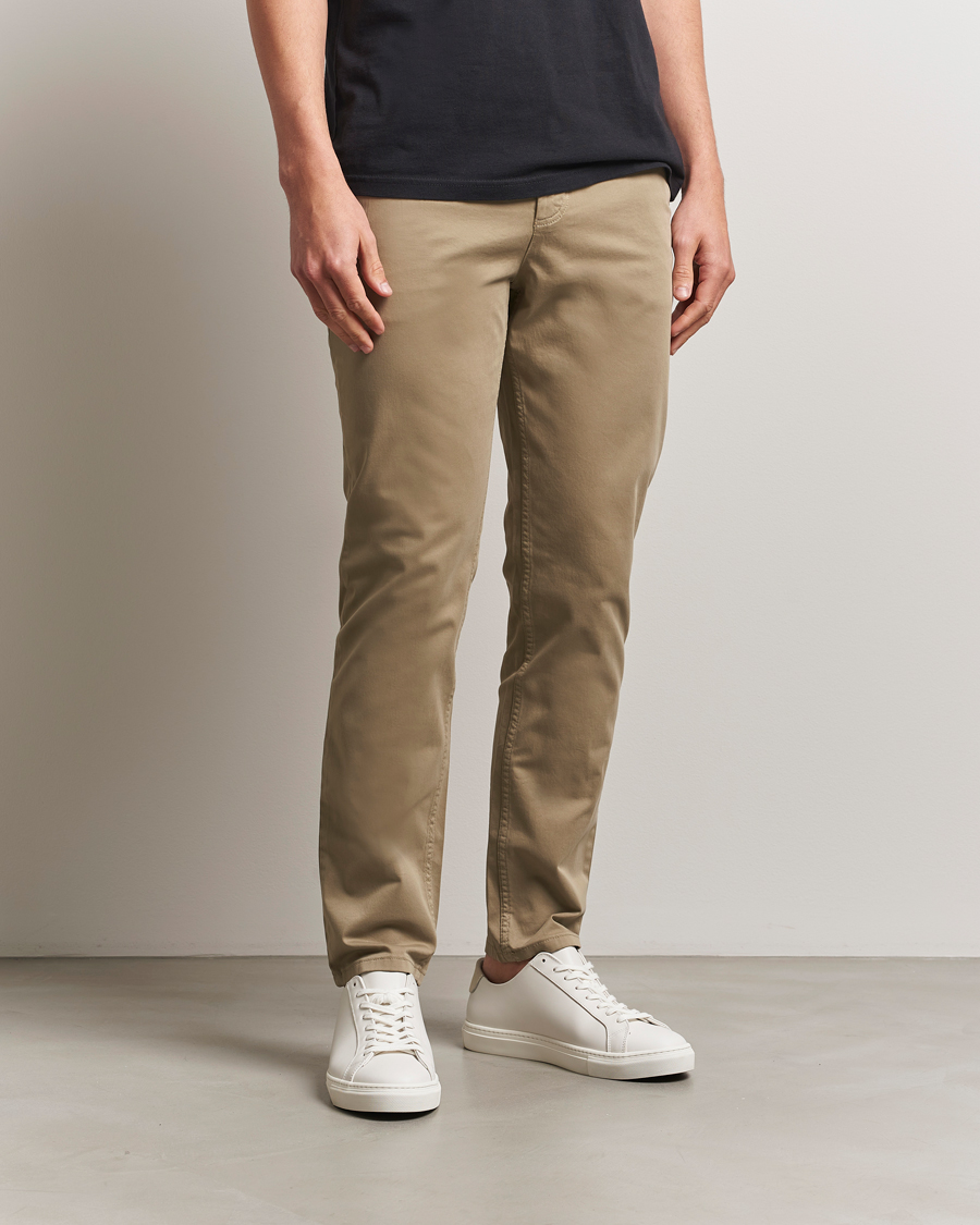 Homme | Pantalons | BOSS ORANGE | Tapered Fit Cotton Chinos Beige