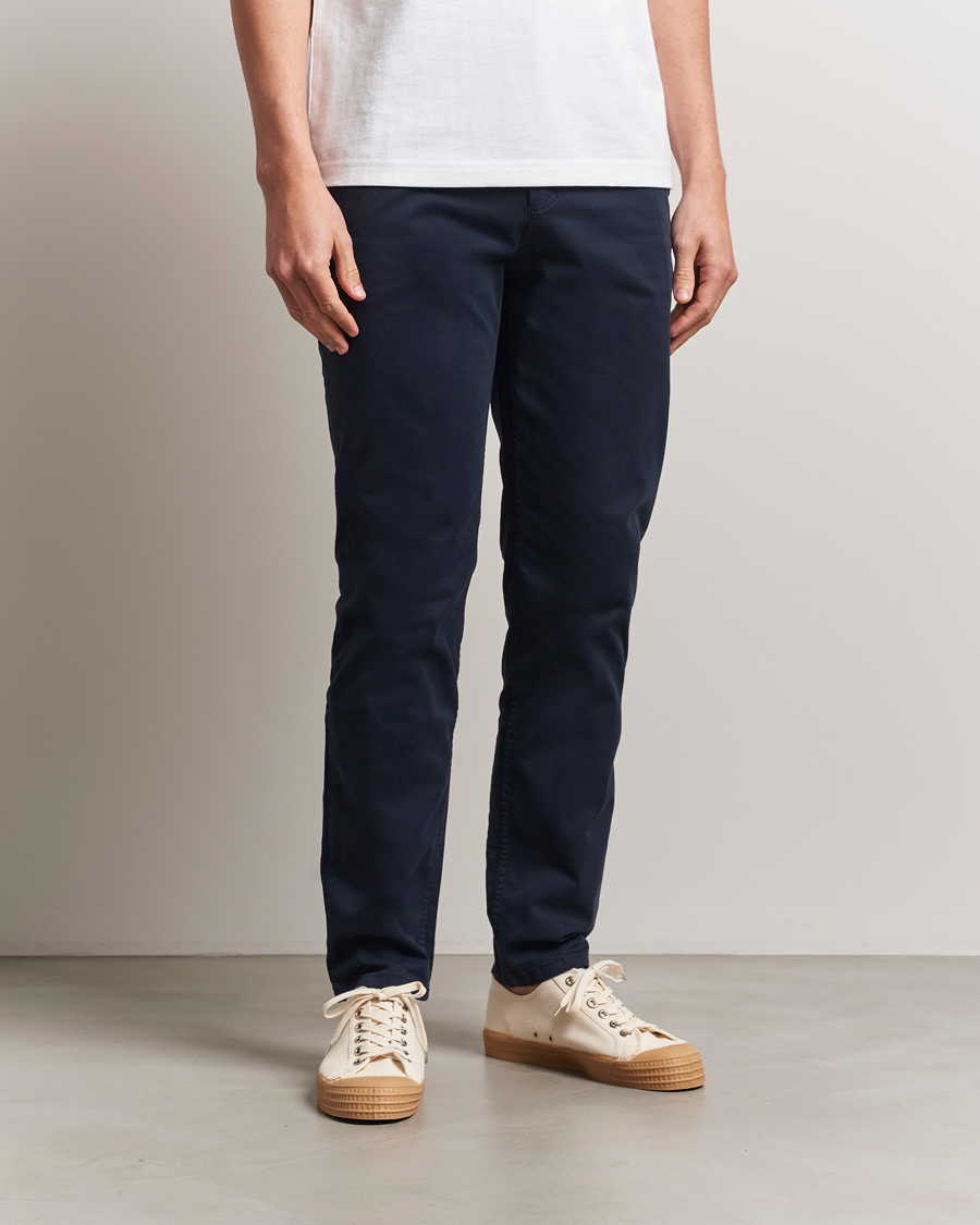 Homme | Pantalons | BOSS ORANGE | Tapered Fit Cotton Chinos Dark Blue