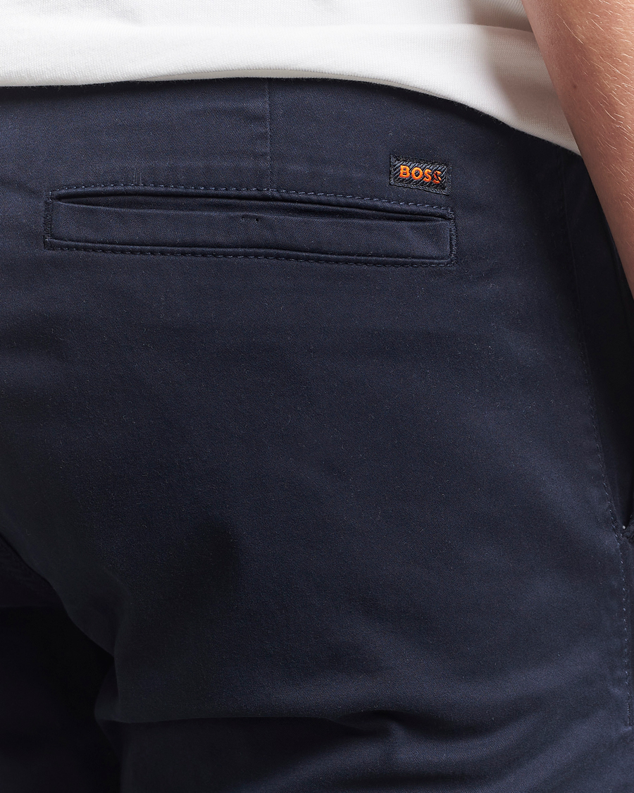 Homme | Pantalons | BOSS ORANGE | Tapered Fit Cotton Chinos Dark Blue