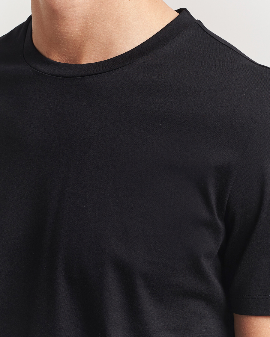 Homme | T-shirts | BOSS BLACK | Tessler Mercerized Crew Neck T-Shirt Black