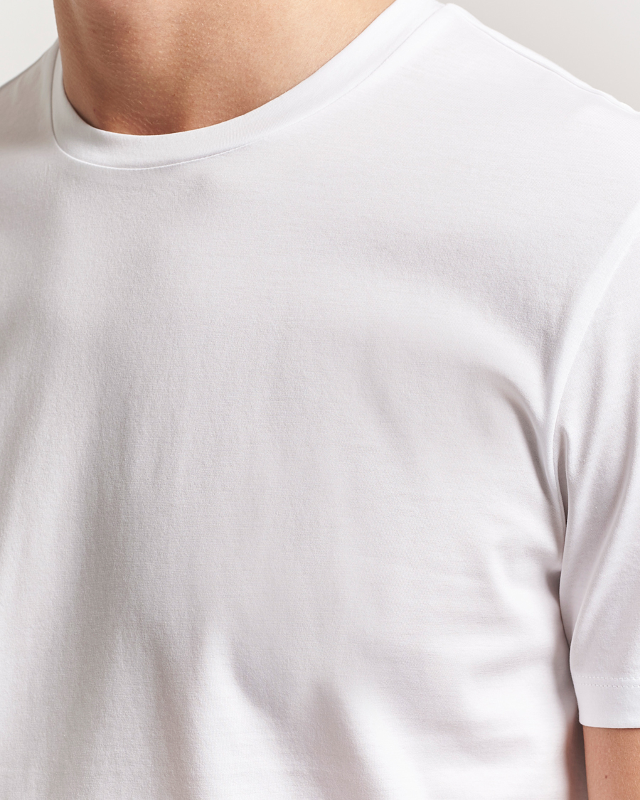 Homme | T-shirts | BOSS BLACK | Tessler Mercerized Crew Neck T-Shirt White