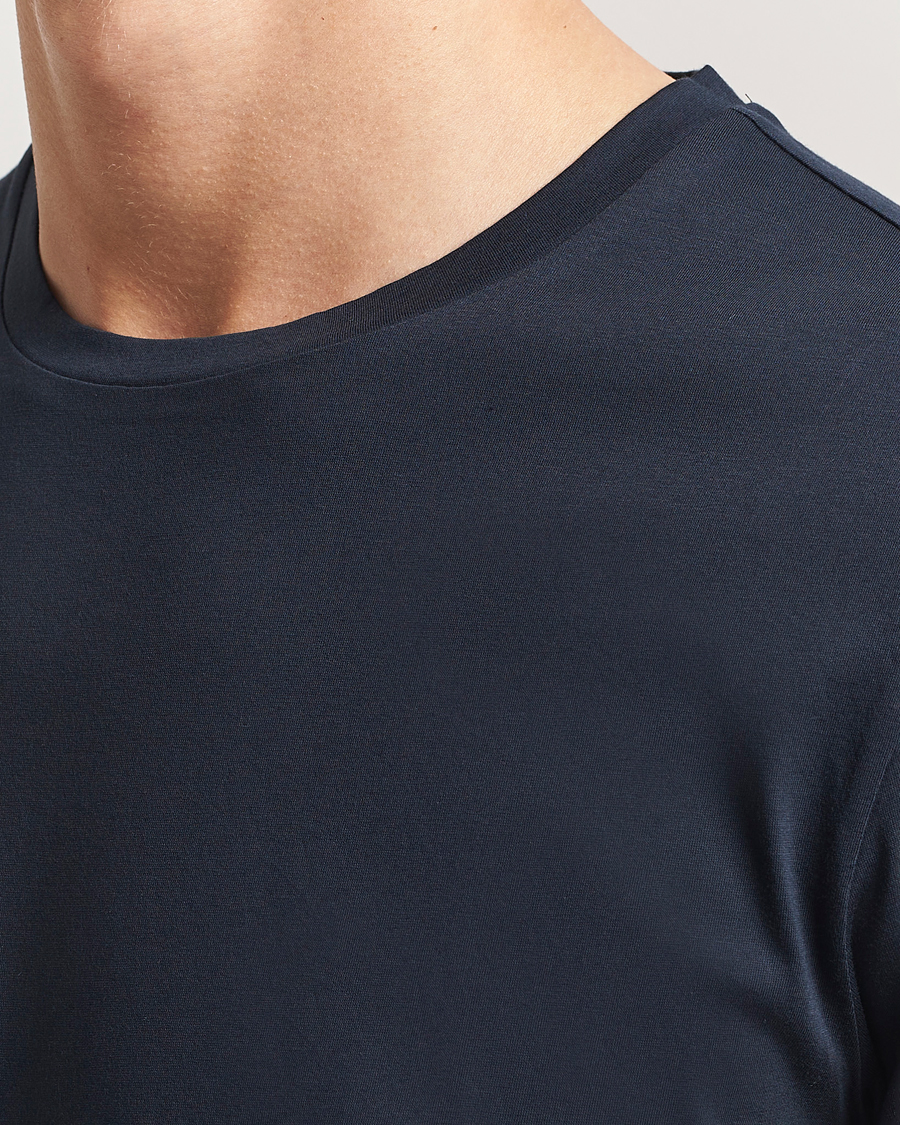 Homme | T-shirts | BOSS BLACK | Tessler Mercerized Crew Neck T-Shirt Dark Blue