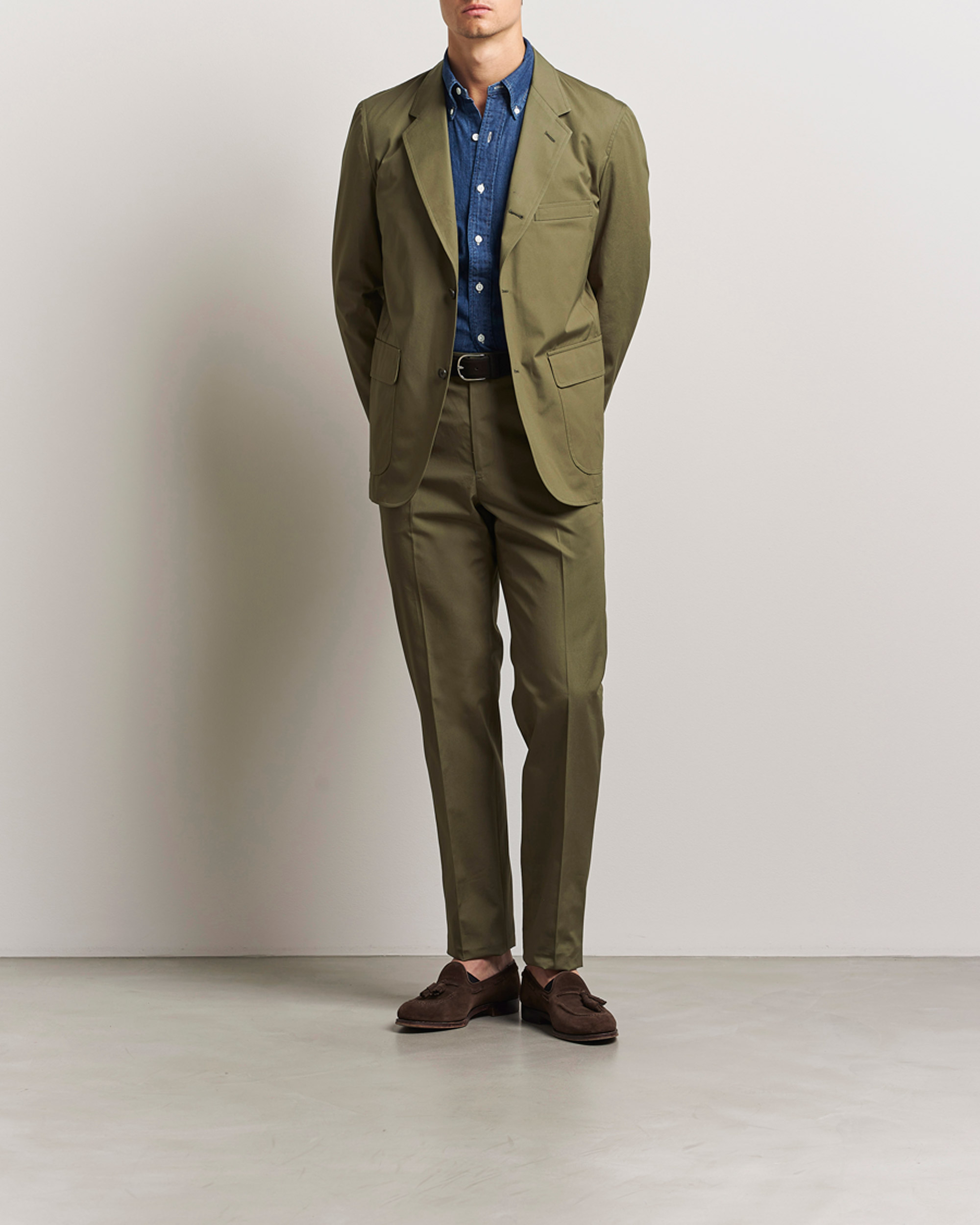Homme | Blazers | Kamakura Shirts | Cotton Ivy Jacket Olive