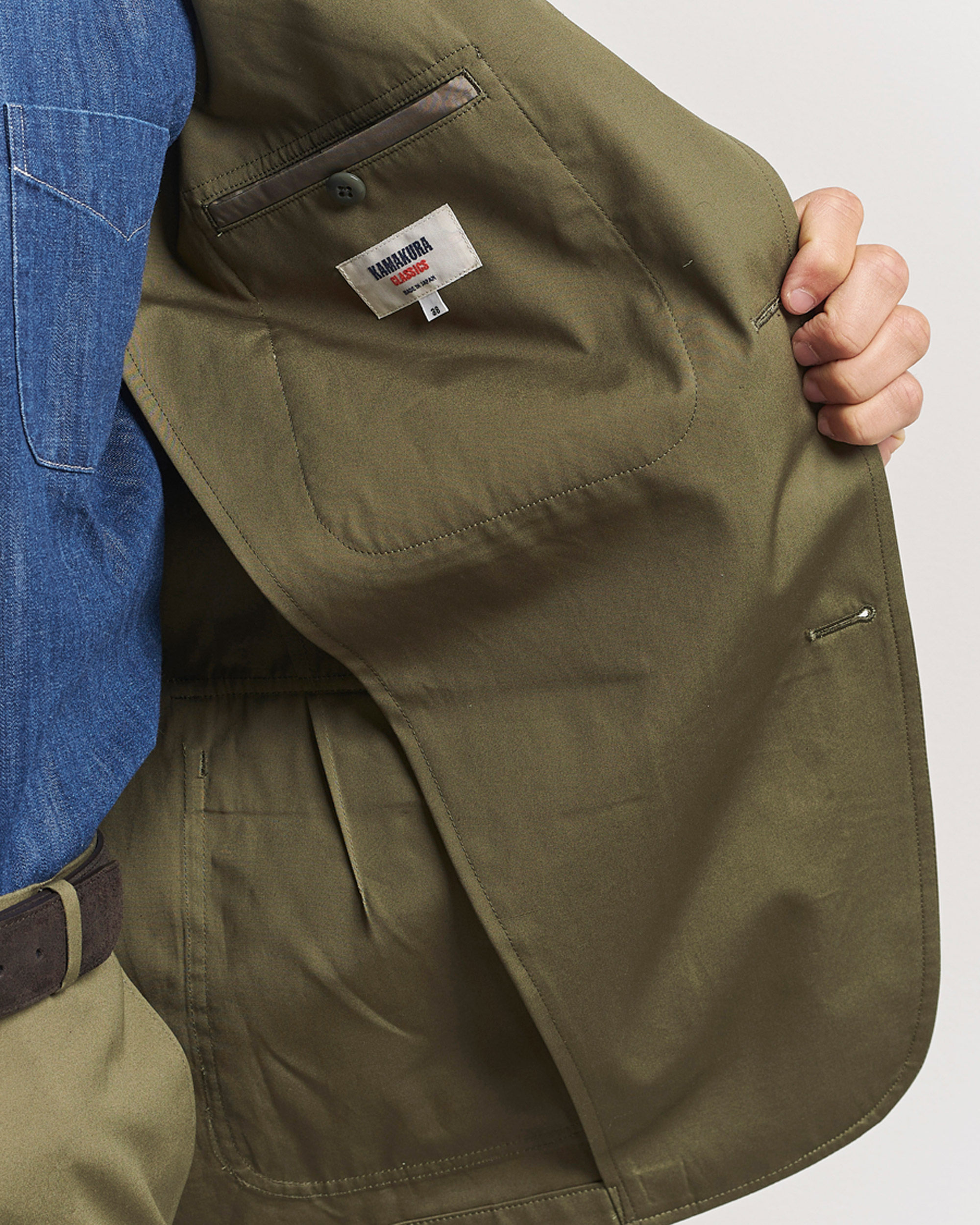 Homme | Blazers | Kamakura Shirts | Cotton Ivy Jacket Olive