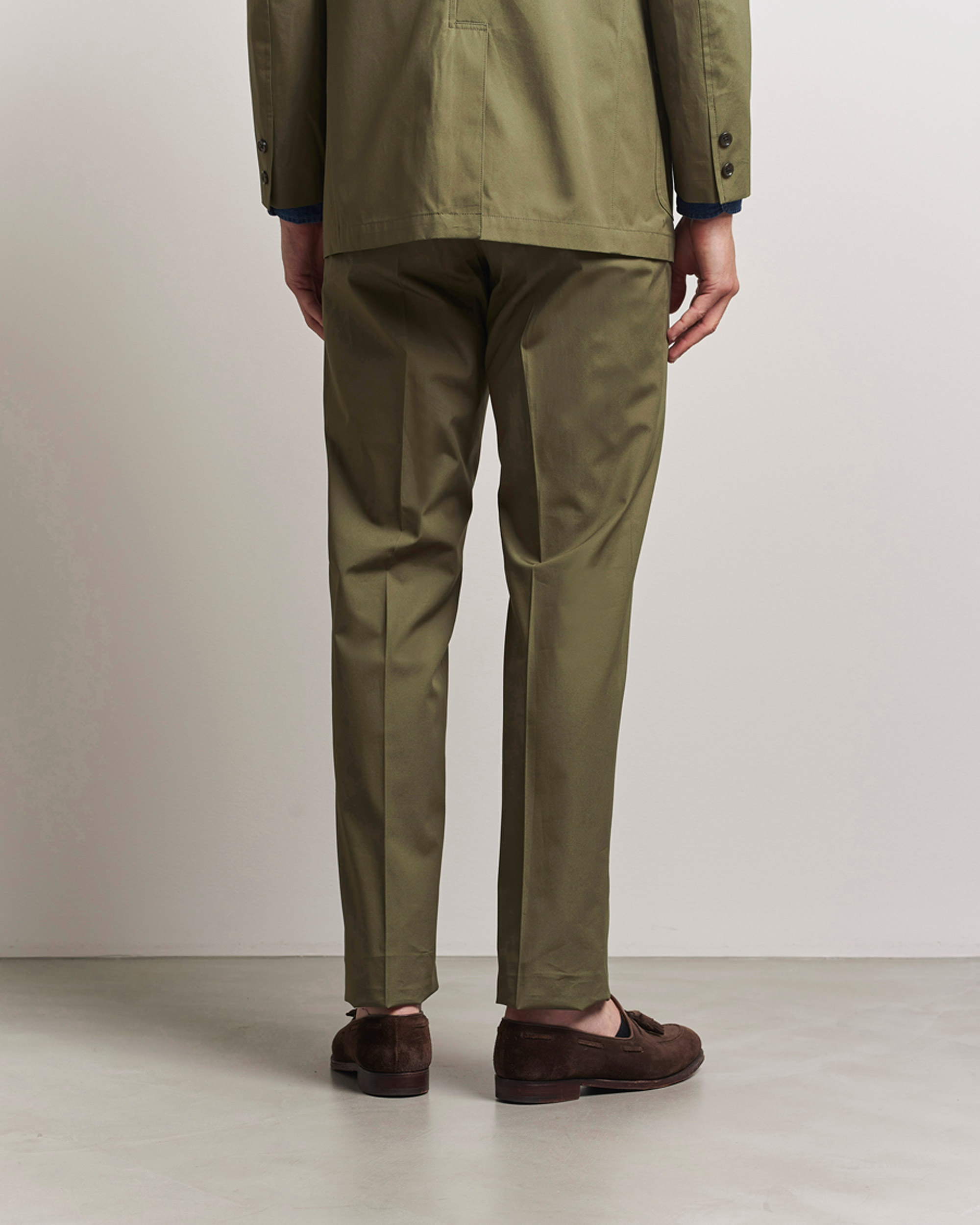 Homme | Pantalons | Kamakura Shirts | Cotton Ivy Trousers Olive