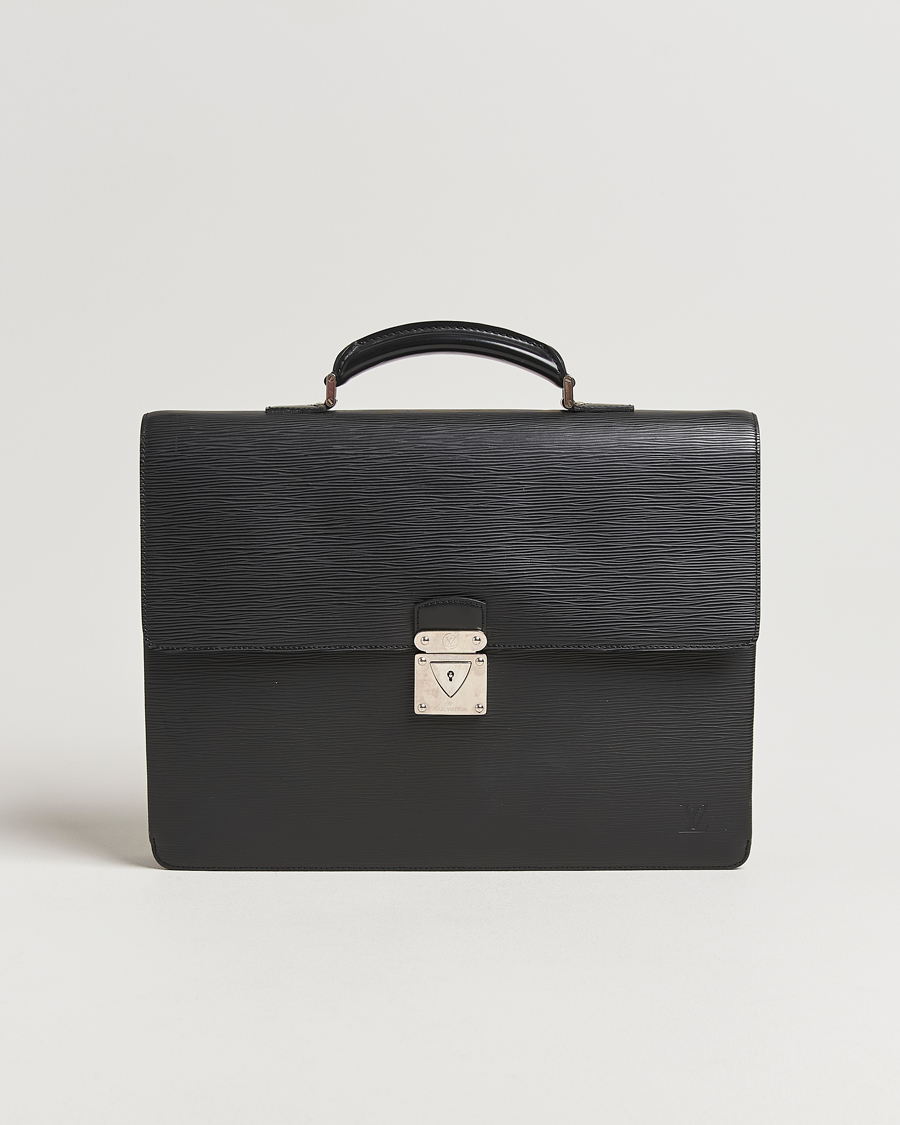 Homme | Louis Vuitton Pre-Owned Robusto Briefcase Black | Louis Vuitton Pre-Owned | Robusto Briefcase Black