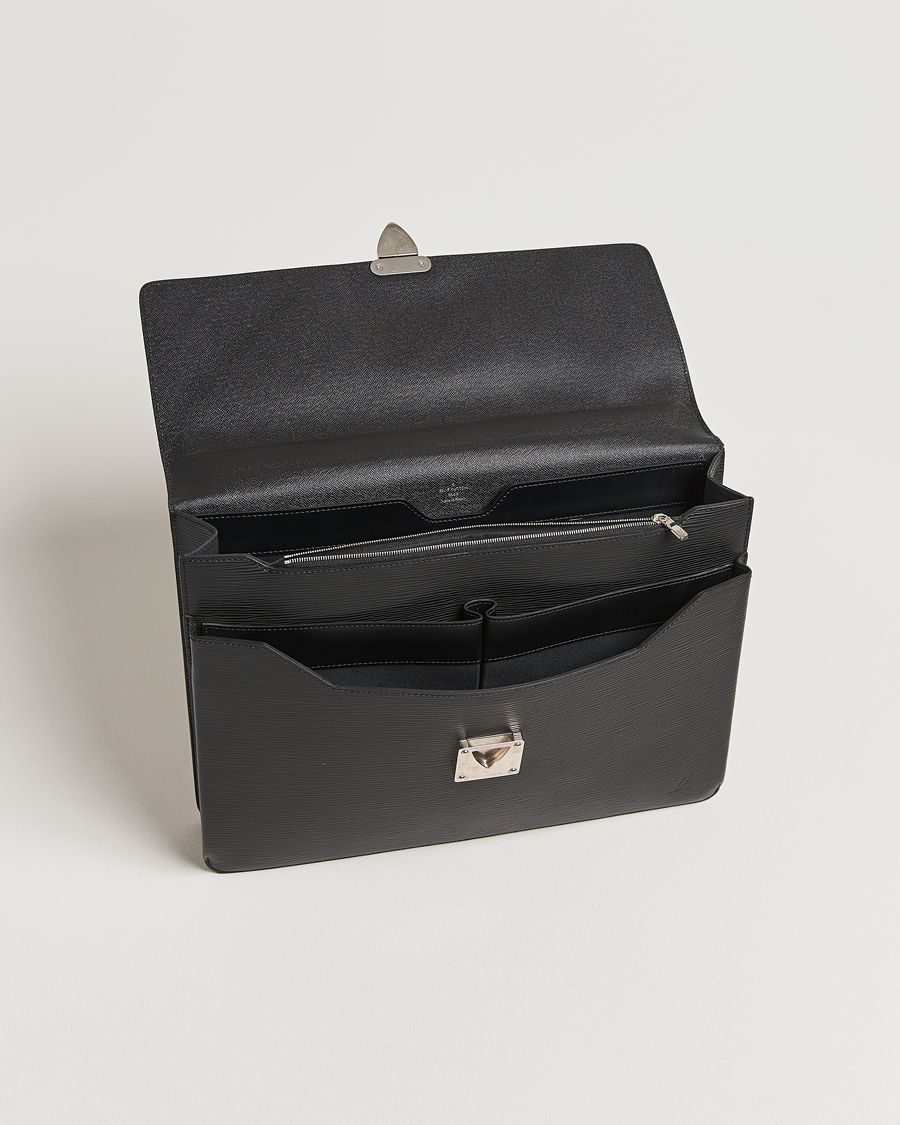 Homme | Louis Vuitton Pre-Owned Robusto Briefcase Black | Louis Vuitton Pre-Owned | Robusto Briefcase Black