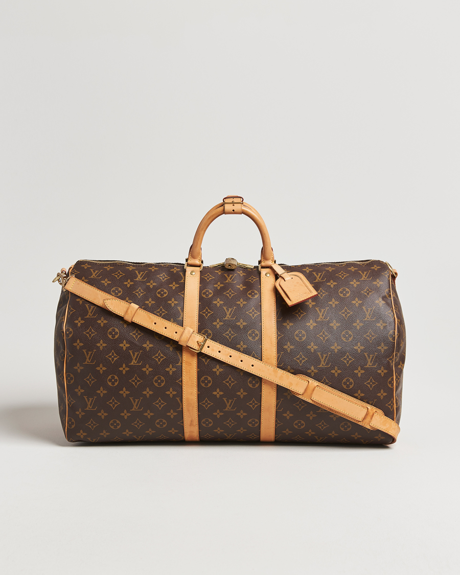 Homme | Louis Vuitton Pre-Owned Keepall Bandoulière 55 Monogram | Louis Vuitton Pre-Owned | Keepall Bandoulière 55 Monogram
